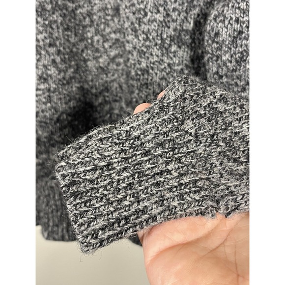 Vintage 90s Eddie Bauer Charcoal Wool Crewneck Sweater USA Made Size Small (N) - Picture 4 of 9